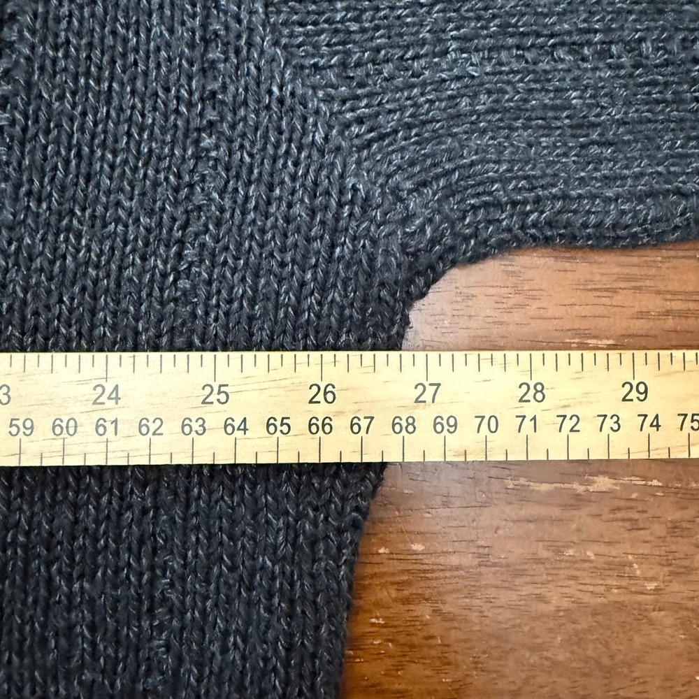 Eddie Bauer Sweater Mens XL Gray Vintage Made in USA Cotton Knit Crewneck Ribbed - Picture 5 of 6